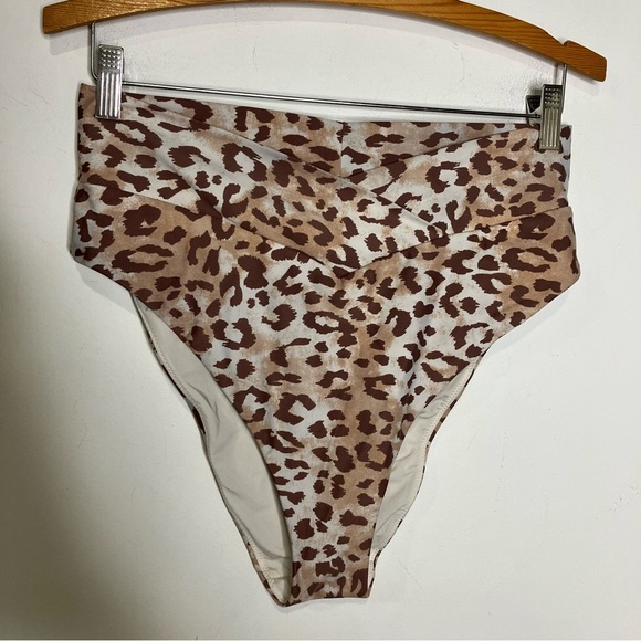 Aerie real good bikini animal print women’s size XL high waisted cheeky scoop - Picture 3 of 13